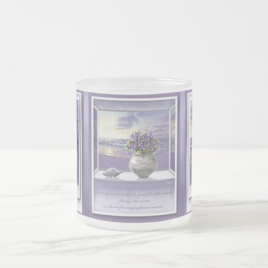 Veilchen in einem Mondglas Mattglastasse (Mittel)