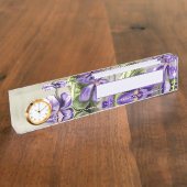 Veilchen in einem Mondglas Namensplakette (Seite)