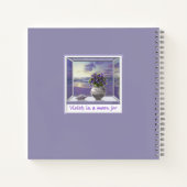 Veilchen in einem Mondglas Notizblock (Rückseite)