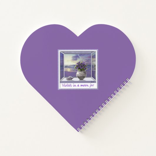 Veilchen in einem Mondglas Notizblock (Rückseite)