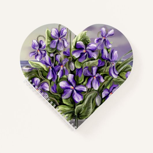 Veilchen in einem Mondglas Notizblock (Vorderseite)