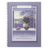 Veilchen in einem Mondglas Notizblock (Vorderseite)