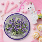 Veilchen in einem Mondglas Pappteller (Party)