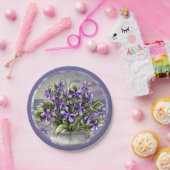 Veilchen in einem Mondglas Pappteller (Party)