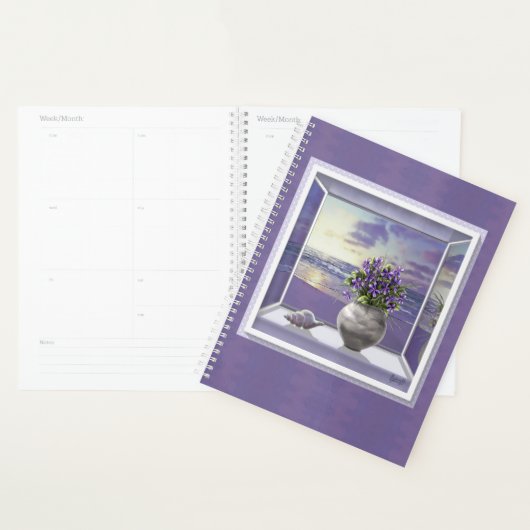 Veilchen in einem Mondglas Planer (Anzeige)