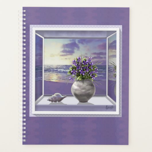 Veilchen in einem Mondglas Planer (Vorderseite)