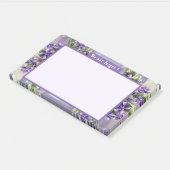 Veilchen in einem Mondglas Post-it Klebezettel (angewinkelt)