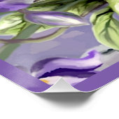 Veilchen in einem Mondglas Poster (Ecke)