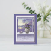 Veilchen in einem Mondglas Postkarte (Stehend Vorderseite)