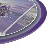 Veilchen in einem Mondglas Schneidebrett (Ecke)