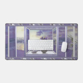 Veilchen in einem Mondglas Schreibtischunterlage (Tastatur & Maus)