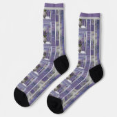 Veilchen in einem Mondglas Socken (Linkes Detail)
