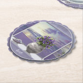 Veilchen in einem Mondglas Untersetzer (angewinkelt)