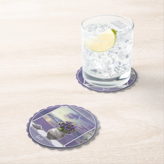 Veilchen in einem Mondglas Untersetzer (Vor Ort)