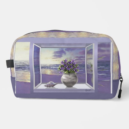 Veilchen in einem Mondglas Waschbeutel (Vorderseite)