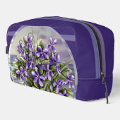 Veilchen in einem Mondglas Waschbeutel (Rechte Ecke)