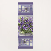 Veilchen in einem Mondglas Yogamatte (Rückseite)