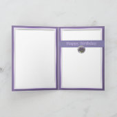 Veilchen in einer Mond-Glas-Geburtstagkarte (Innenseite)