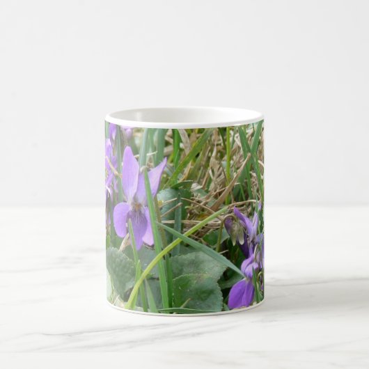 Veilchen in Gras 2 Kaffeetasse (Mittel)