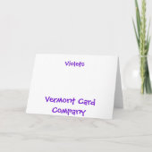 Veilchen Karte (Rückseite)