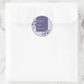 Veilchen-Kräutertee-Geschäftsetikett Runder Aufkleber (Tasche)