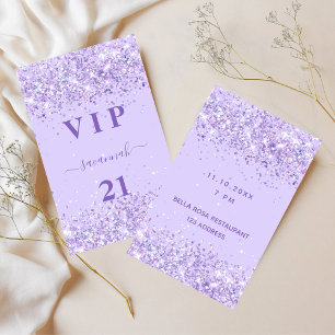 Veilchen-Lavendel-VIP-Einladung zum Geburtstag Visitenkarte