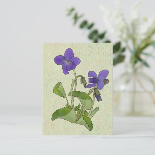 Veilchen Postkarte (Stehend Vorderseite)
