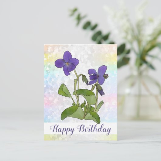 Veilchen Postkarte (Stehend Vorderseite)