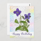 Veilchen Postkarte (Vorne/Hinten)