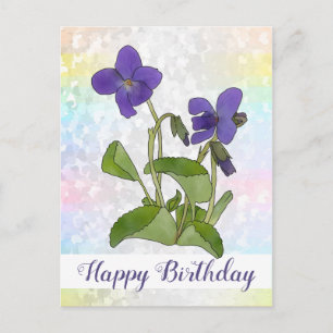 Veilchen Postkarte