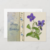 Veilchen Postkarte (Vorne/Hinten)