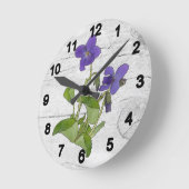 Veilchen Runde Wanduhr (Winkel)