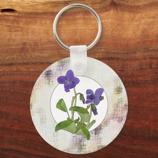 Veilchen Schlüsselanhänger (Vorderseite)