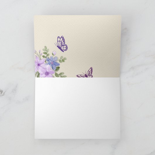 Veilchen Teetasse Teekanne Schmetterlinge danke ne (Innenseite)