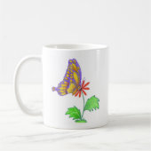 "Veilchen-u. Goldschmetterlings-" Tasse (Links)