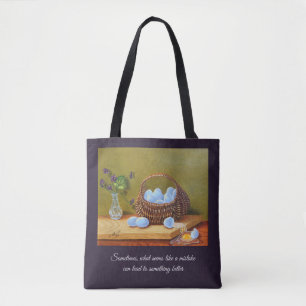 Veilchen und Korb der Ei-Tasche Tasche