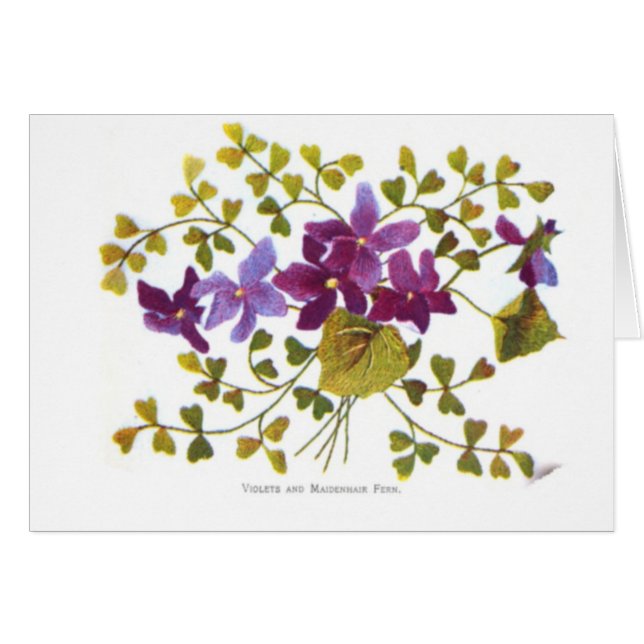 Veilchen und Maidenhair Farn (Vorderseite (Horizontal))