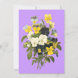 Veilchen- und Stiefmütterchen-Blumen - individuell Einladung
