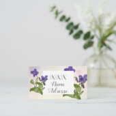 Veilchen Visitenkarte (Stehend Vorderseite)