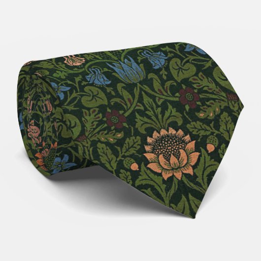 Veilchen Williams Morris und Columbine-Blume Krawatte (Gerollt)