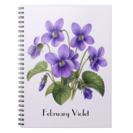 Veilchenblumen im Februar Notizblock