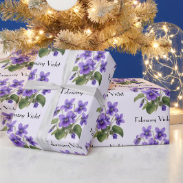 Veilchenblüten im Februar Geschenkpapier