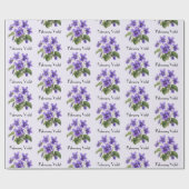 Veilchenblüten im Februar Geschenkpapier (Flach)