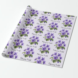 Veilchenblüten im Februar Geschenkpapier