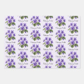 Veilchenblüten im Februar Geschenkpapier Set (Vorderseite 2)