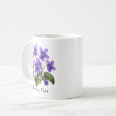 Veilchenblüten im Februar Kaffeetasse (Vorderseite Links)