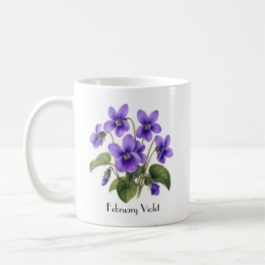 Veilchenblüten im Februar Kaffeetasse (Links)