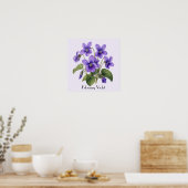 Veilchenblüten im Februar Poster (Küche)
