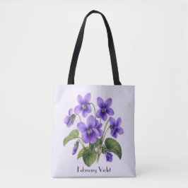 Veilchenblüten im Februar Tasche