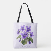 Veilchenblüten im Februar Tasche (Rückseite)